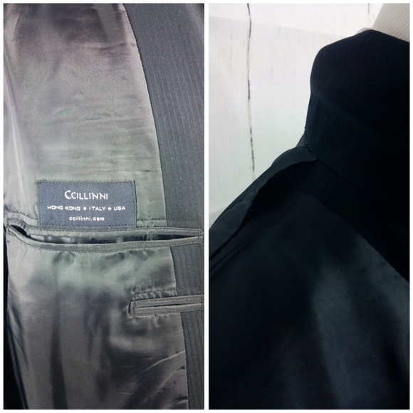 Ccillinni Custom Made 44R Black Blazer Sports Coat - Picture 6 of 8